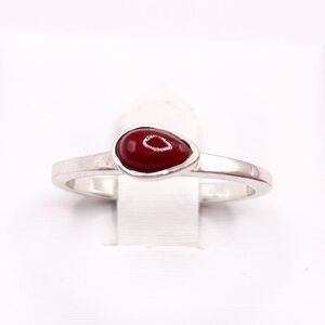Size 6 Red stone Barse 925 Sterling Silver Ring